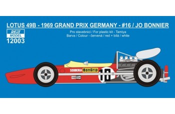 Decal – Lotus 49B - 1969 GP Germany - Jo Bonnier